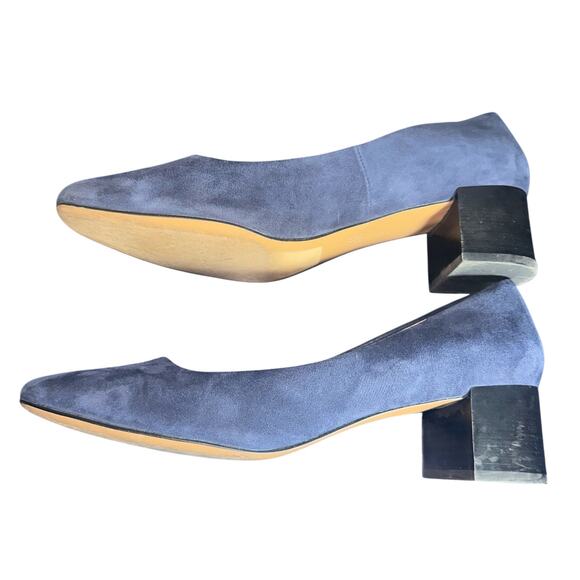 J. Jill Blue Suede Block Heel Pumps Women’s Size 10 Comfort Dress Shoes - Picture 11 of 12